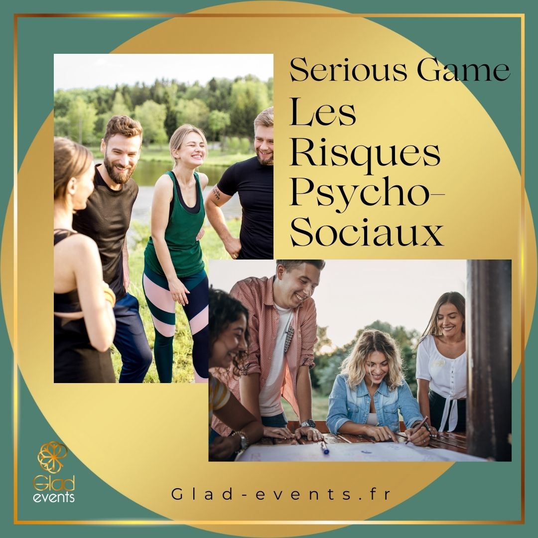 Affiche du serious game sur les risques psychosociaux (RPS) de Glad events société évènementielle à St Brieuc