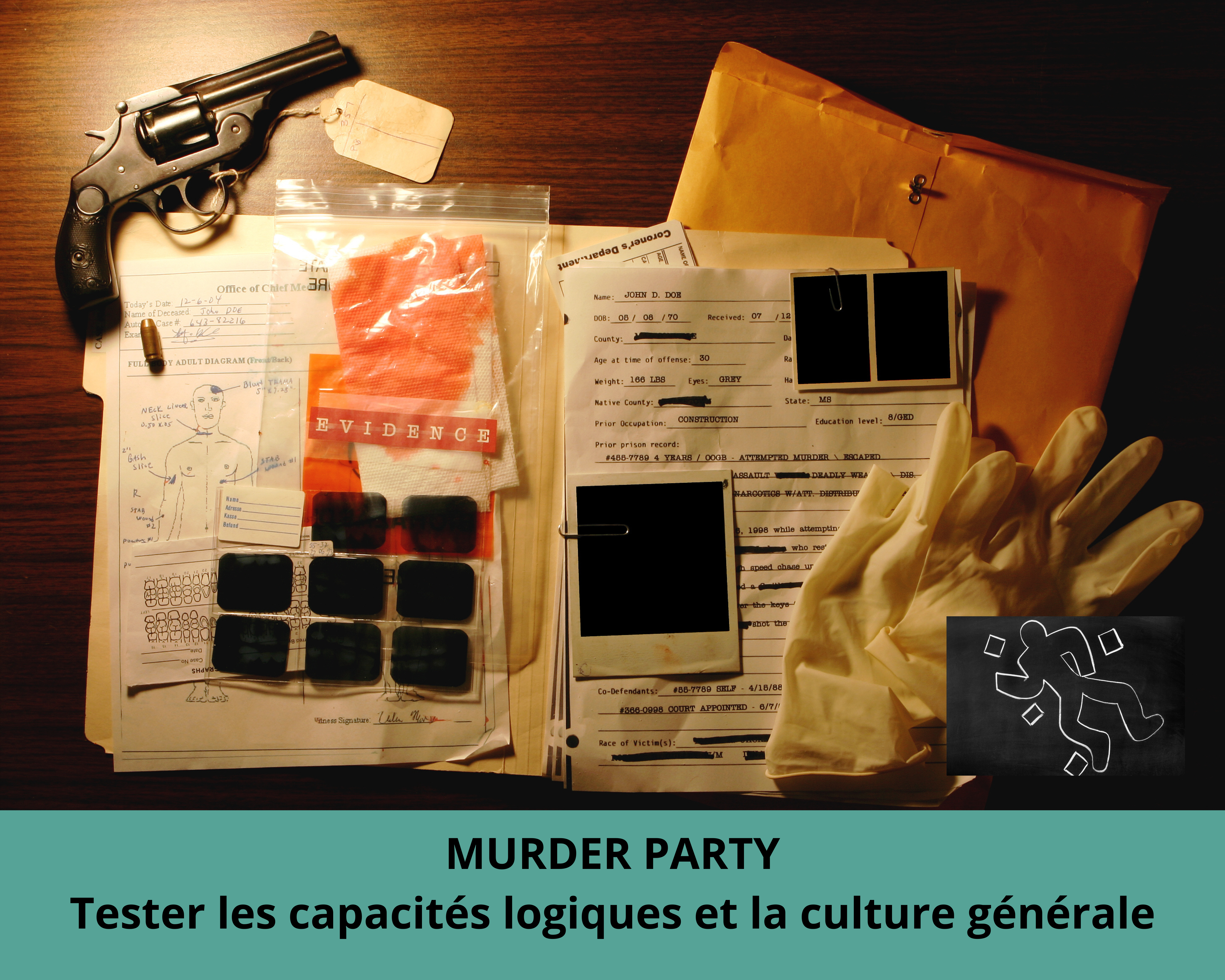 Murder party by Glad events : développer la coopération dans vos équipe et tester l'esprit logiques et la culture générale de vos équipes