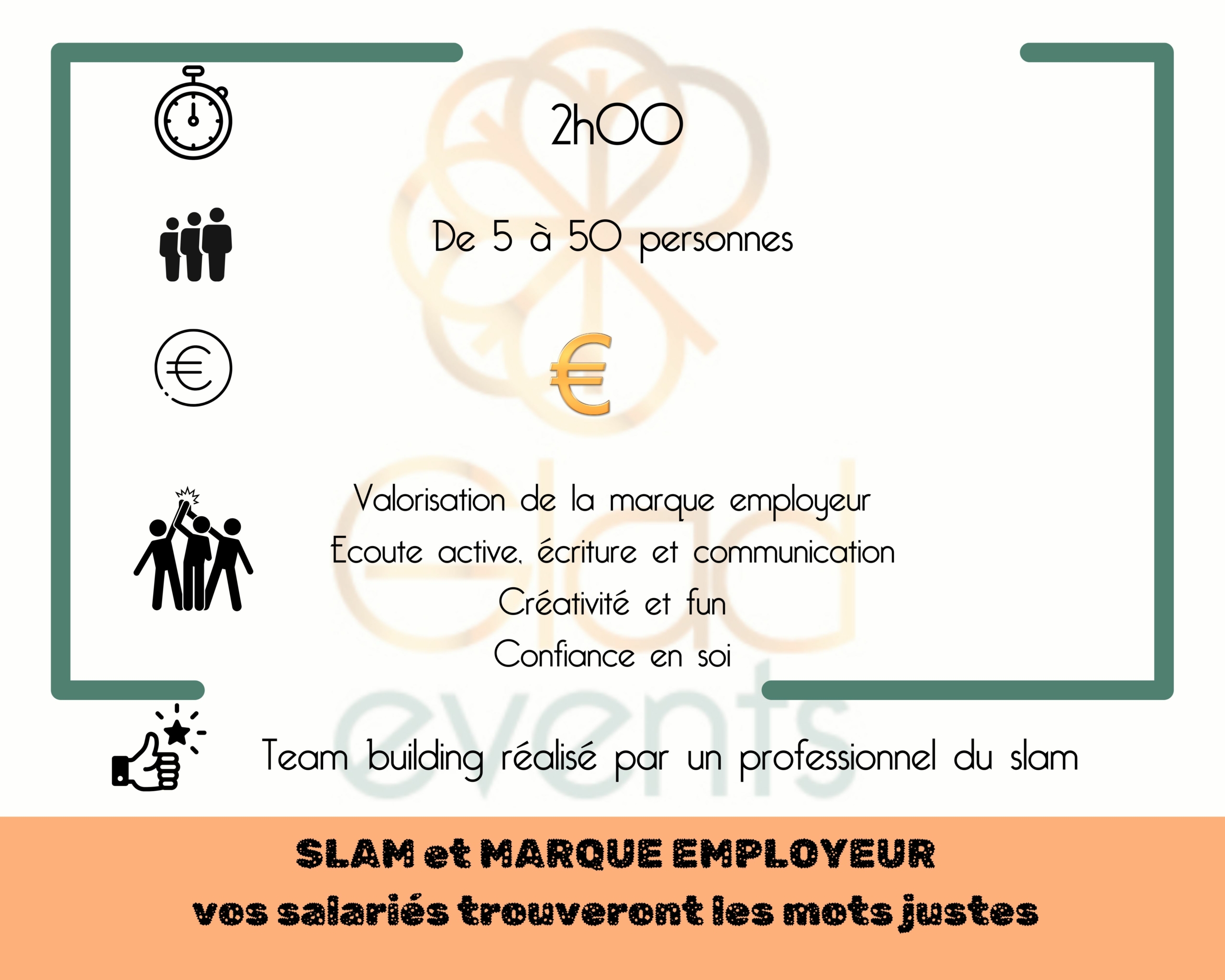 Fiche technique team building slam et marque employeur par Glad events