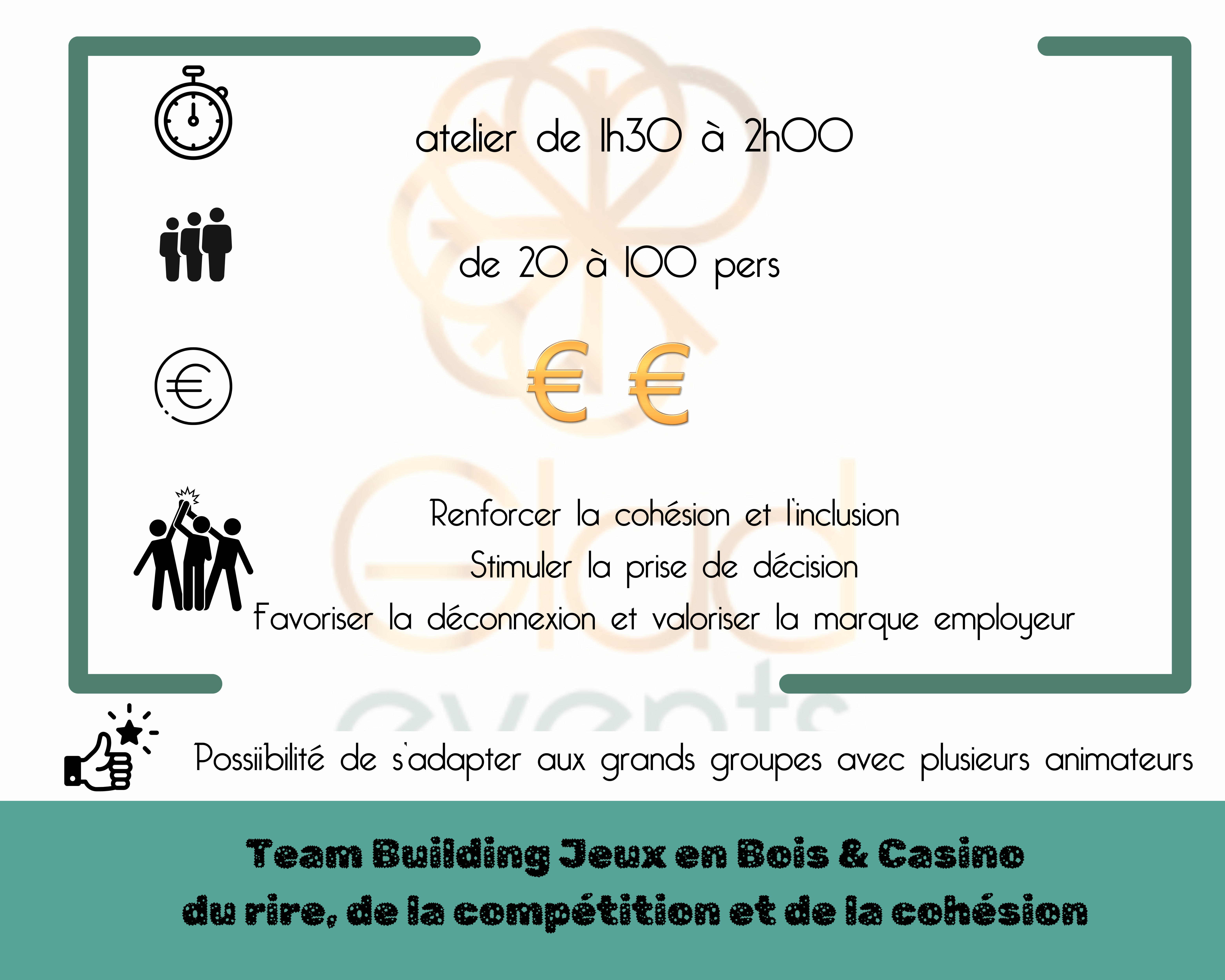 fiche technique team building casino et jeux en bois par Glad events