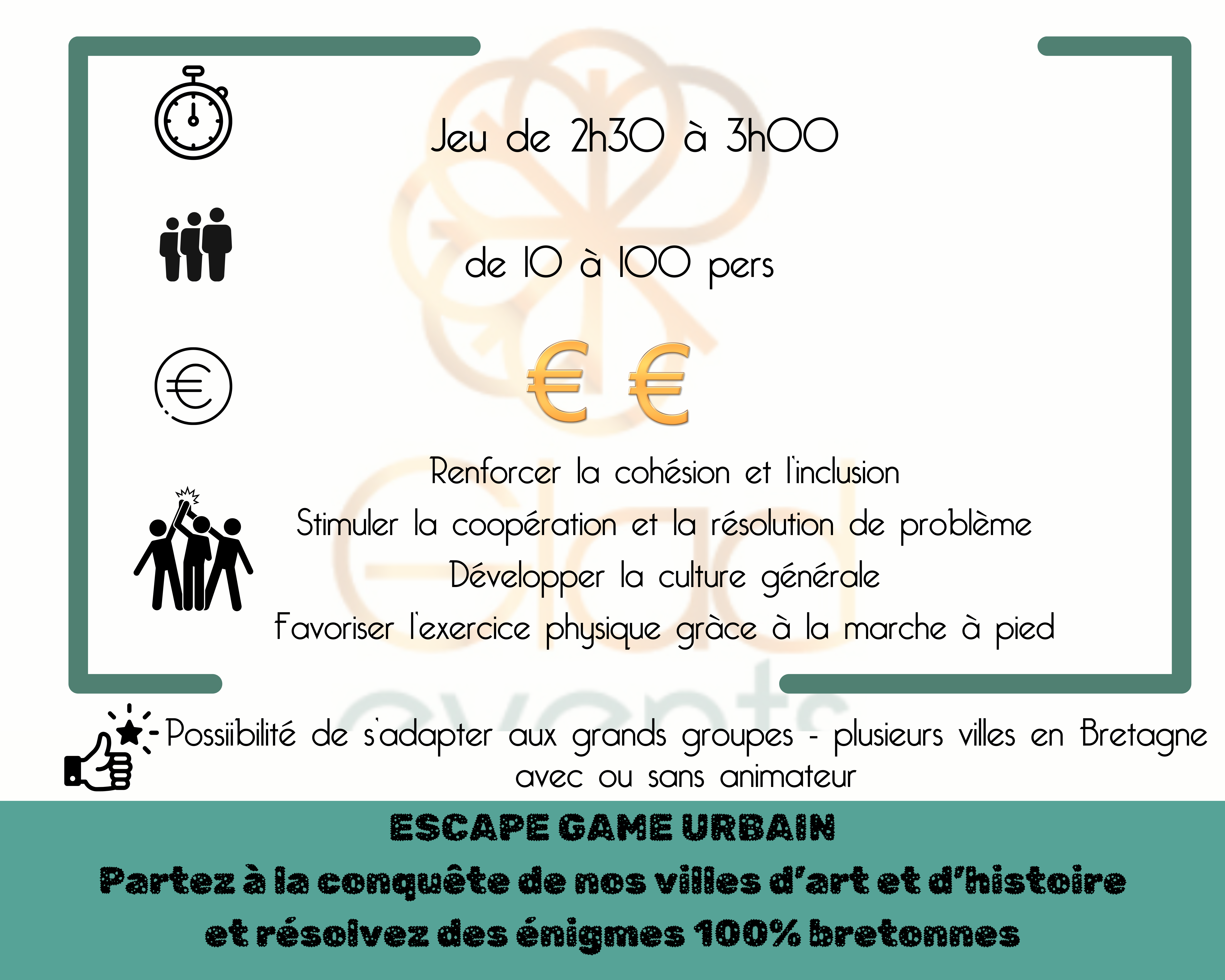 fiche technique escape game urbain par Glad events