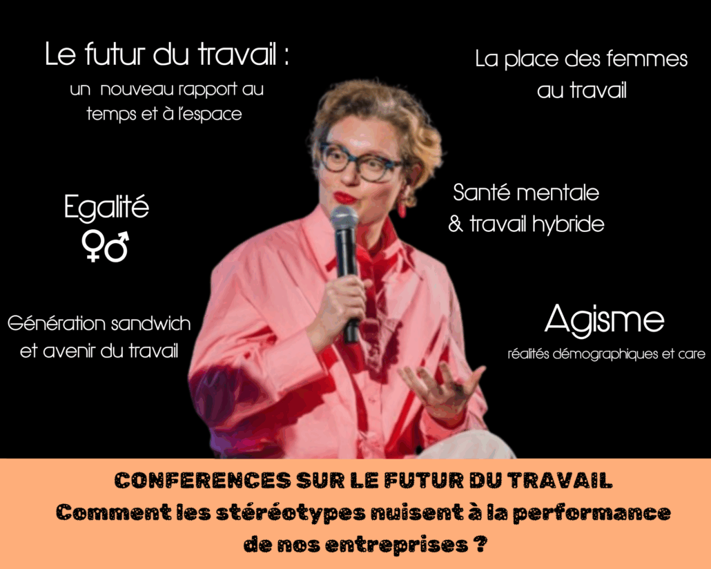 Affiche des conférences de Glad events sur le futur du travail par Laetitia vitaud.