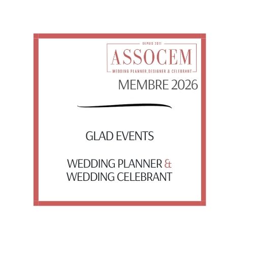 macaron assocem 2026 pour Glad events - membre depuis 2021