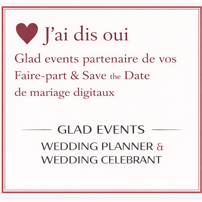 JAIDISOUI visuel jai dis ou faire part et save the date de mariage